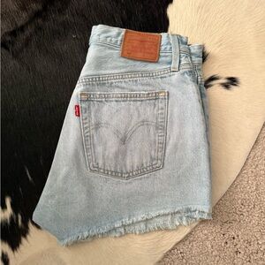 Levi's Sky Blue Denim Cutoff Shorts